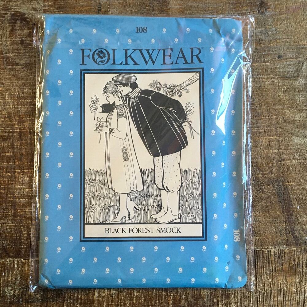 Folkwear Sewing Pattern 108 Black Forest Smock Shirt or Dress LARP Costume UNCUT